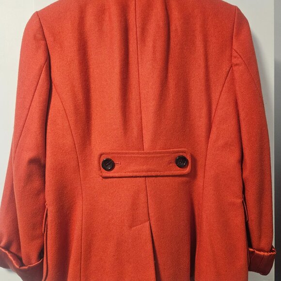 Banana Republic Factory, pea coat, SZ 4, orange - Picture 3 of 5